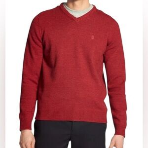 IZOD Men’s Premium Essentials Classic-Fit V-Neck Sweater Large Biking Red NEW